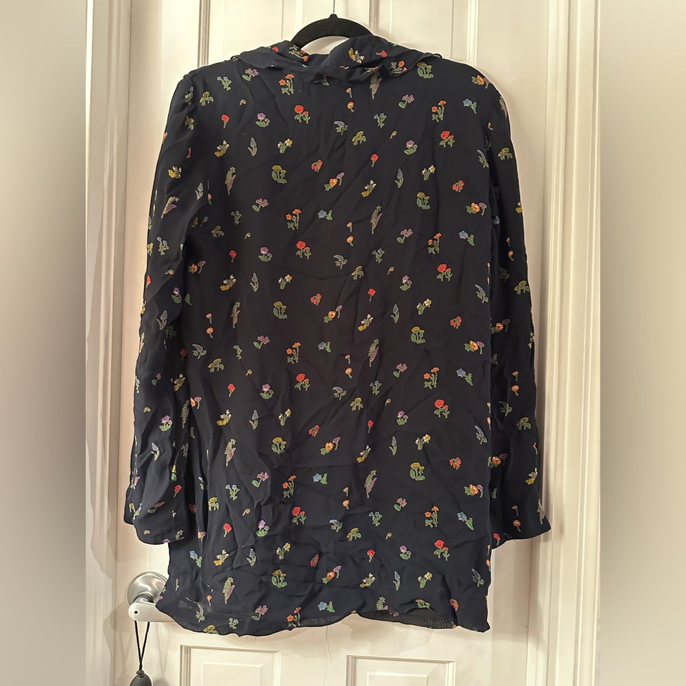 Floral Ruffle Front Blazer - Picture 4 of 4